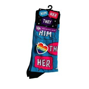 𝅺MAIN & Local Unisex Pride Pronoun Crew Socks